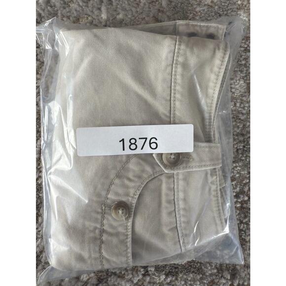 Ann Taylor Size 6 Cropped Button Straight Leg Pants Gray Zip Casual Pockets - Picture 10 of 10